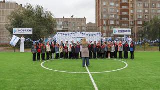 В Магнитогорске на территории школы №67 отрылась новая спортивная площадка