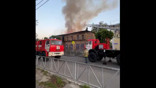 В центре Рязани вспыхнул дом Циолковского