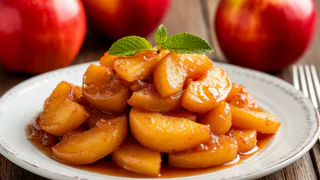 Вместо сливочных тортов и жирных пирожков: отличный постный десерт из жареных яблок