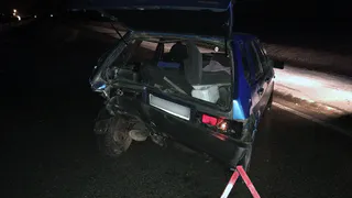 На трассе Спасск Клепики - Рязань столкнулись ВАЗ-2109 и Hyindai Solaris