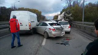 На Северной окружной из-за массового ДТП образовалась серьезная пробка