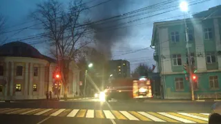 В центре Рязани вспыхнул пожар