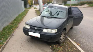 ДТП на улице Новой - легковушка врезалась в столб
