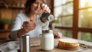 Ряженку больше не покупаю: "запираю" на ночь в термосе 1 литр молока - на завтрак вся семья балуется вкусной сливочной нежнятиной