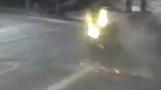 На Циолковского ушел в занос и несколько раз перевернулся внедорожник