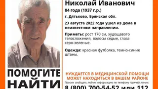 В Брянской области ищут 84-летнего Николай Соцков