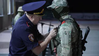 В Рязани встретили сводный отряд участвовавших в СВО на Украине росгвардейцев