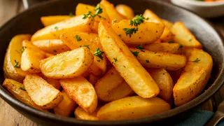 Хрустит с первого укуса: всего лишь 1 щепотка - и картошка будет золотистой, без лишнего масла