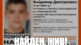 Пропавший 15-летний Владимир Перепеченков найден живым