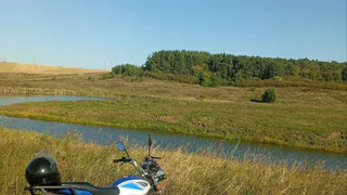 В Чувашии нетрезвого мотоциклиста остановили у края обрыва реки