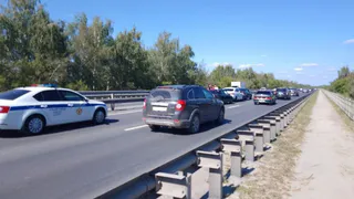 На Солотчинском шоссе из-за трех ДТП образовалась серьезная пробка