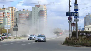 Дезинфекция Московского: мэрия возобновляет обработку улиц аэрозольным методом