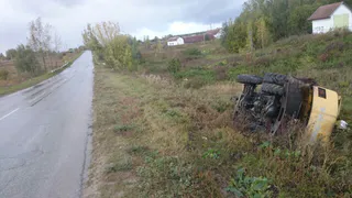 В Касимовском районе перевернулся автомобиль