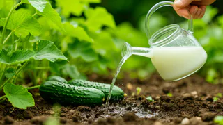 Бабушка из Армении научила поливать огурцы кефиром. Теперь собираю урожай до ноября