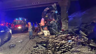 Пострадавший автобус под Рязанью, за несколько часов до этого попал в другое ДТП 