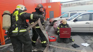 В торговом центре Гусь-Хрустального тушили учебный пожар