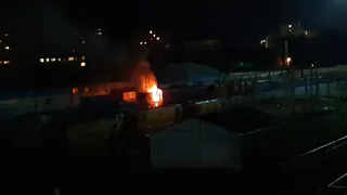 На станции Рязань-1 загорелся вагон технического поезда