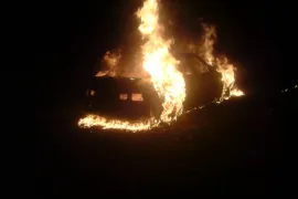 Ночью в Рязани произошел пожар - сгорел автомобиль