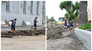 Приступили ко второму этапу: в Рязани продолжают ремонт Высоковольтной и Щедрина