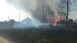 В Касимовском районе сгорела деревенская улица
