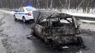 В Спасском районе автомобиль загорелся после столкновения с фурой, водитель погиб