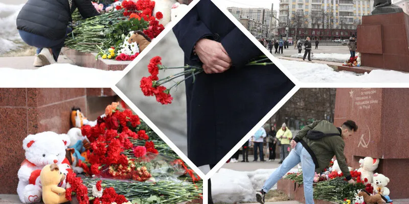 В Челябинске прошла акция скорби, посвященная памяти погибших в трагедии, произошедшей в «Крокусе»