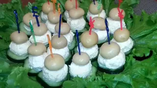 Новогодние рецепты: фуршетная закуска из шампиньонов