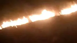 В Скопинском районе засняли горящие поля