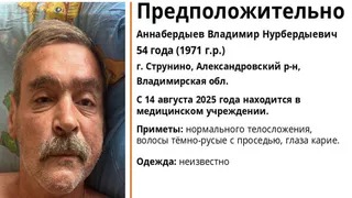 Во Владимирской области ищут родных 54-летнего мужчины из Струнино
