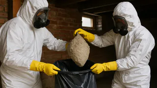 В Ковровском районе спасатели убрали гнездо ос из подвала частного дома