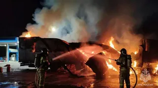 На трассе в Челябинской области загорелся грузовик