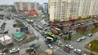 Рязань стоит в утренних пробках 