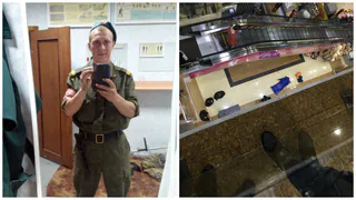 Разбившийся десантник прокатился с лестницы на спор