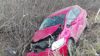 В Рязанской области Toyota вылетела в кювет: пострадал полугодовалый ребёнок
