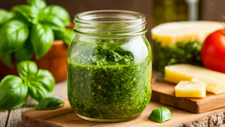 Сделала 20 банок базиликового соуса: на хлеб или к мясу, вкус настолько хороший, что хочется готовить его снова и снова