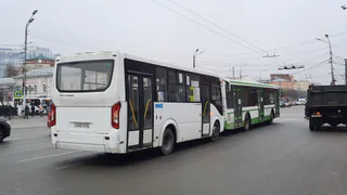 Утром 27 января на площади Ленина в Рязани произошло ДТП с участием четырех автобусов