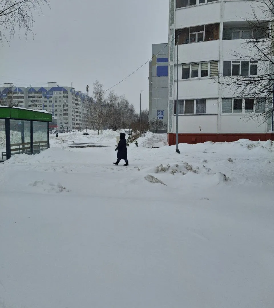 «Живём хуже, чем в деревне»: жители Нижнекамска жалуются на заваленные снегом дороги и тротуары
