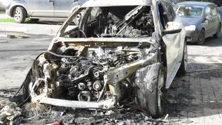 Пожар в Касимове - сгорел автомобиль