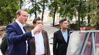 Павел Малков оценил ход благоустройства Нижнего городского парка