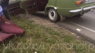 Под Рязанью КамАЗ разнес Жигули, к счастью все живы