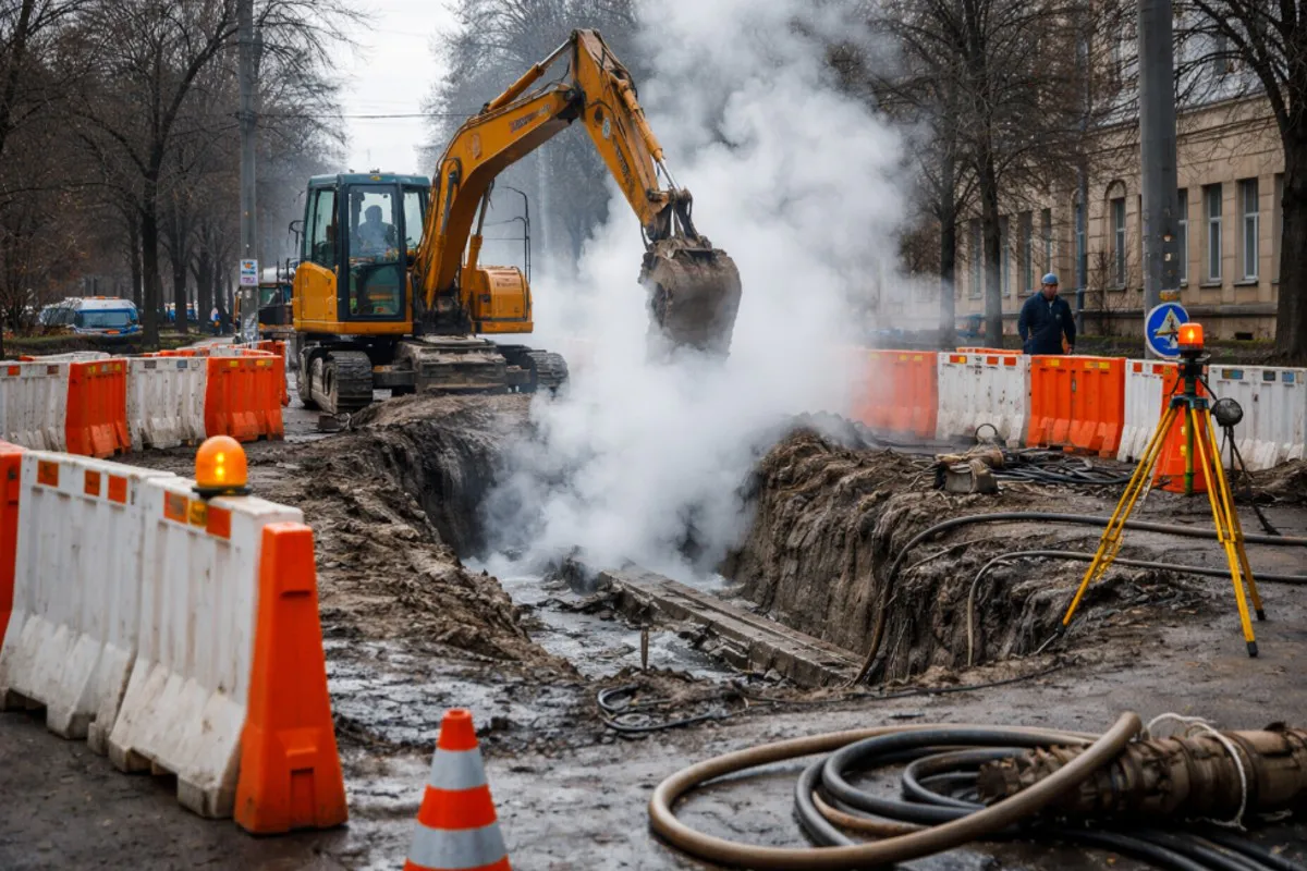 На перекрёстке улиц Мира и Гороховой во Владимире временно отключили тепло и горячую воду
