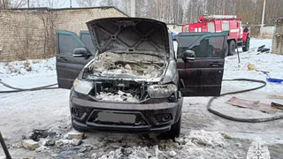 В Скопине из-за пожара в автомобиле пострадал мужчина