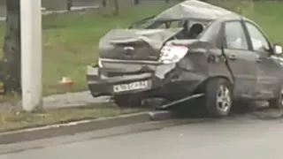 Серьезное ДТП в Рязани: на Спортивной столкнулись два автомобиля 