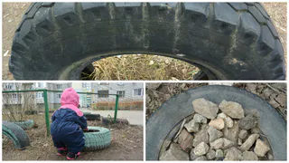 Сотни токсичных покрышек отравляют детский сад на Белякова