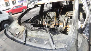 Ночью на Чапаева сгорела легковушка