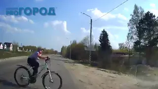 Появилось видео момента наезда на 10-летнего велосипедиста под Рязанью