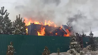 В Киржачском районе загорелся частный дом