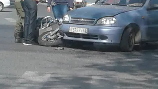 В Рязани на улице Семашко водитель Шевроле сбил мотоциклиста