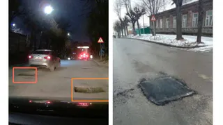 В Рязани убрали ямы на Ряжском шоссе, Некрасова и Ленина