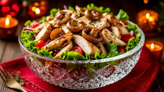 Покоряем Огненную Лошадь-2026: слоеный салат с копченой курицей и опятами, который станет главным блюдом вашего стола